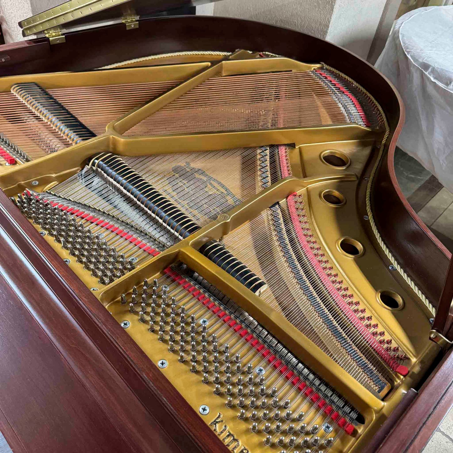 CURRENT SHOP WORK 1976 Kimball 4'10" Wood Finish Commissioned Baby Grand Piano