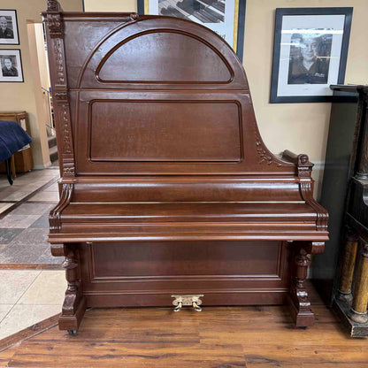 HEIRLOOM RESTORATION 1885 Schimmel & Nelson 74" Wood Finish Commissioned Upright Verti-Grand Piano