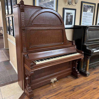 HEIRLOOM RESTORATION 1885 Schimmel & Nelson 74" Wood Finish Commissioned Upright Verti-Grand Piano