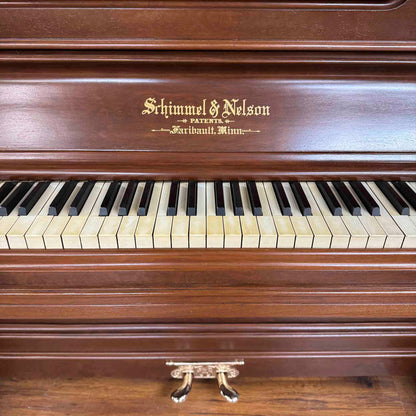 HEIRLOOM RESTORATION 1885 Schimmel & Nelson 74" Wood Finish Commissioned Upright Verti-Grand Piano