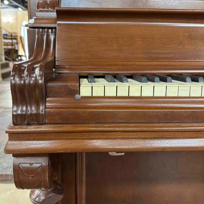 HEIRLOOM RESTORATION 1885 Schimmel & Nelson 74" Wood Finish Commissioned Upright Verti-Grand Piano