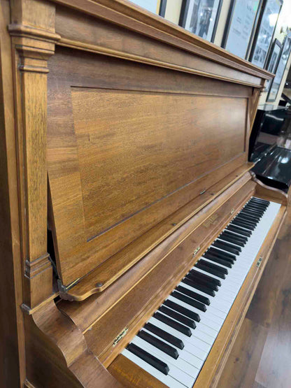 COMMISSIONED RESTORATION 1911 Henry F. Miller 55" Wood Finish Commissioned Upright Piano