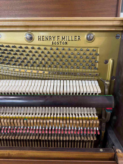 COMMISSIONED RESTORATION 1911 Henry F. Miller 55" Wood Finish Commissioned Upright Piano