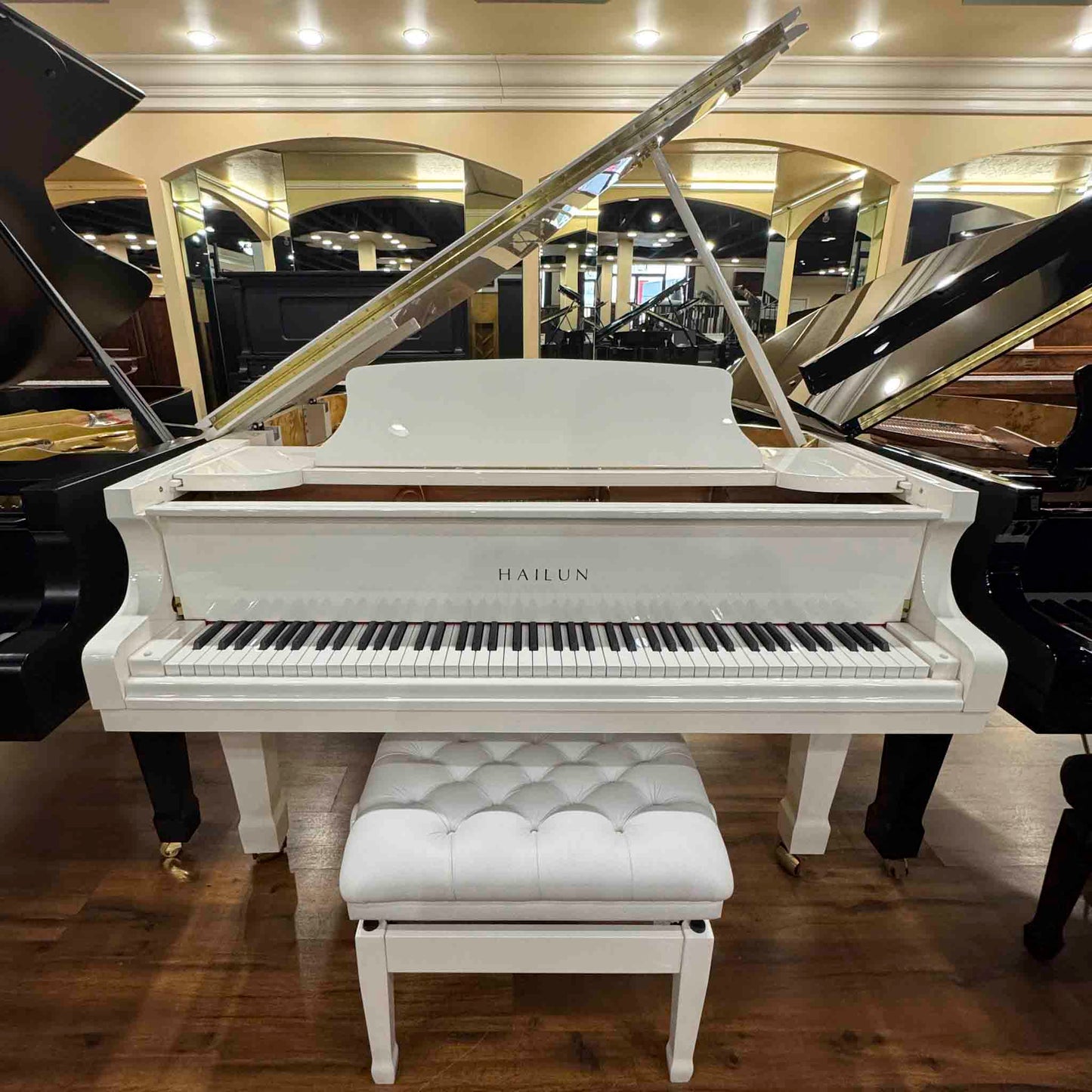 Hailun 178 5'10" Polished White Grand Piano