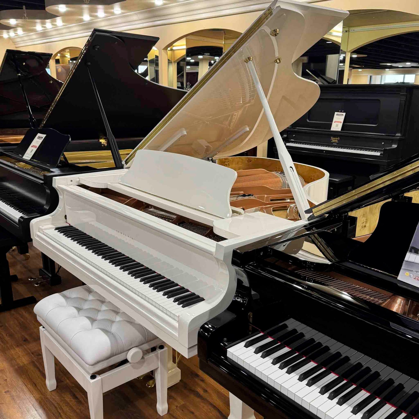 Hailun 178 5'10" Polished White Grand Piano