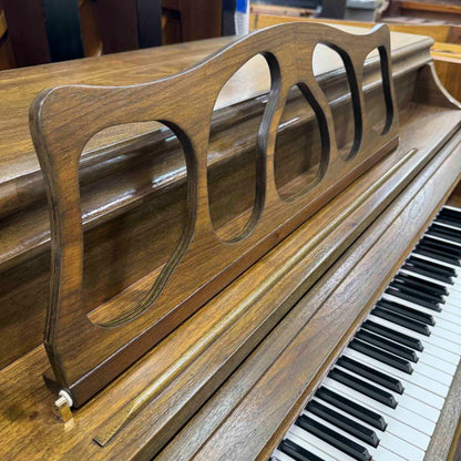 HEIRLOOM REFINISHING 1972 Astin Weight 42" Walnut Wood Finish Commissioned Console Piano