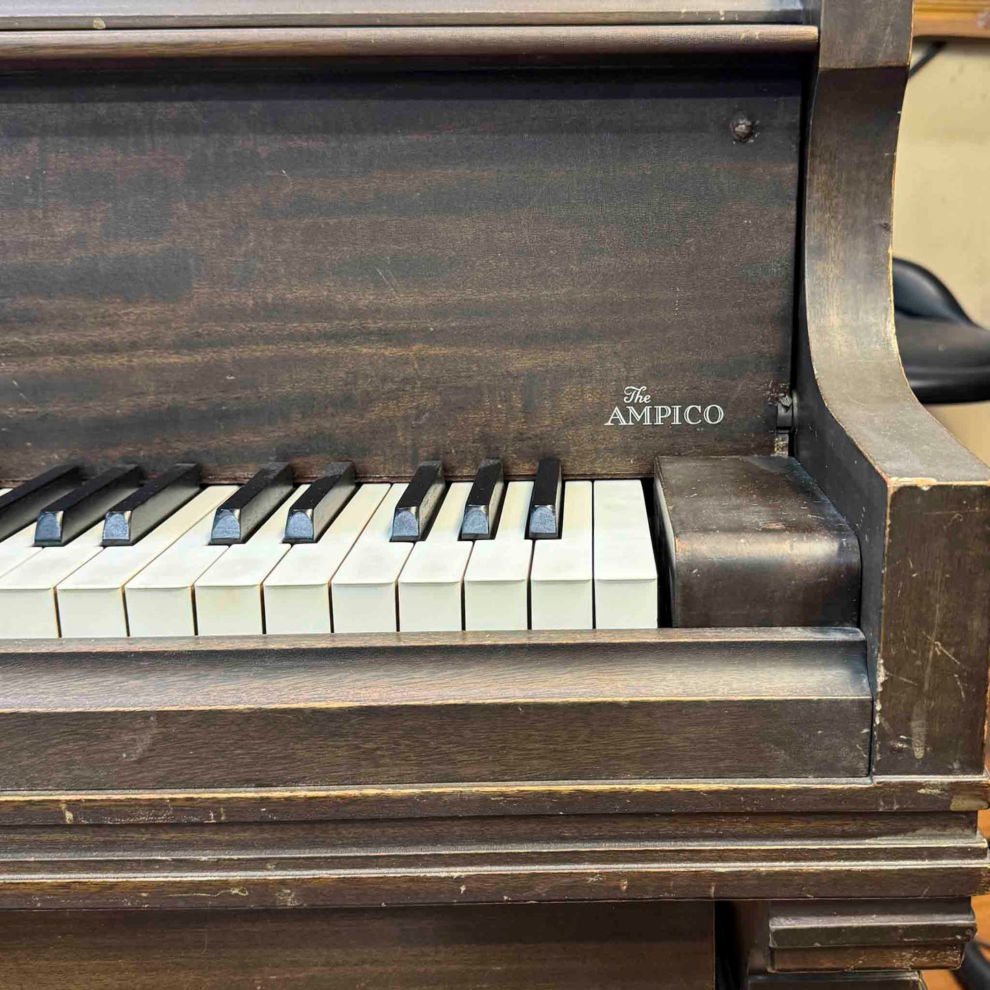 CURRENT SHOP WORK  1935 Knabe 5'4" Wood Finish Commissioned Player Grand Piano
