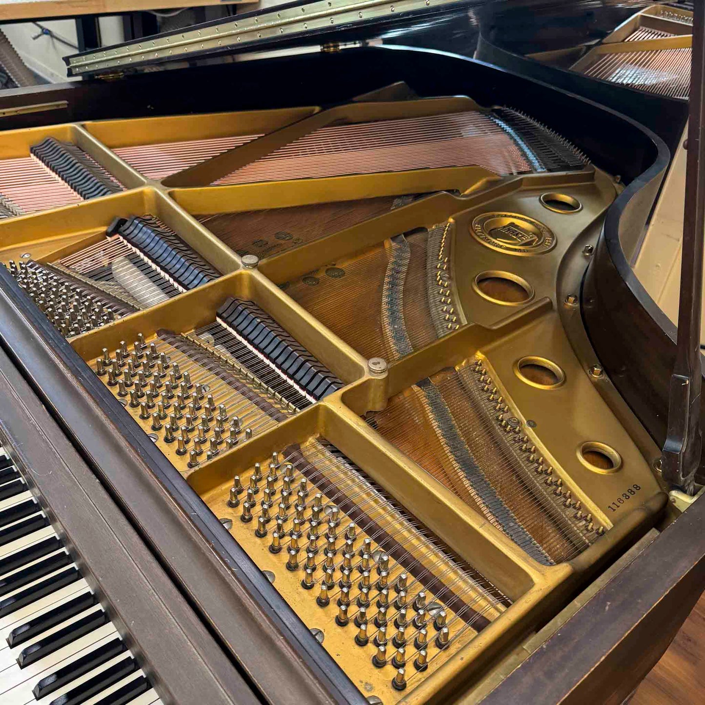 CURRENT SHOP WORK  1935 Knabe 5'4" Wood Finish Commissioned Player Grand Piano