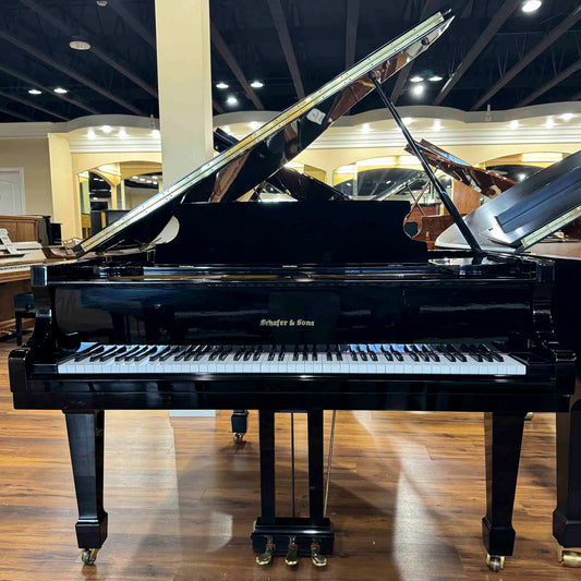 1989 Schafer & Sons SS-51 5'1" Polished Black Baby Grand Piano