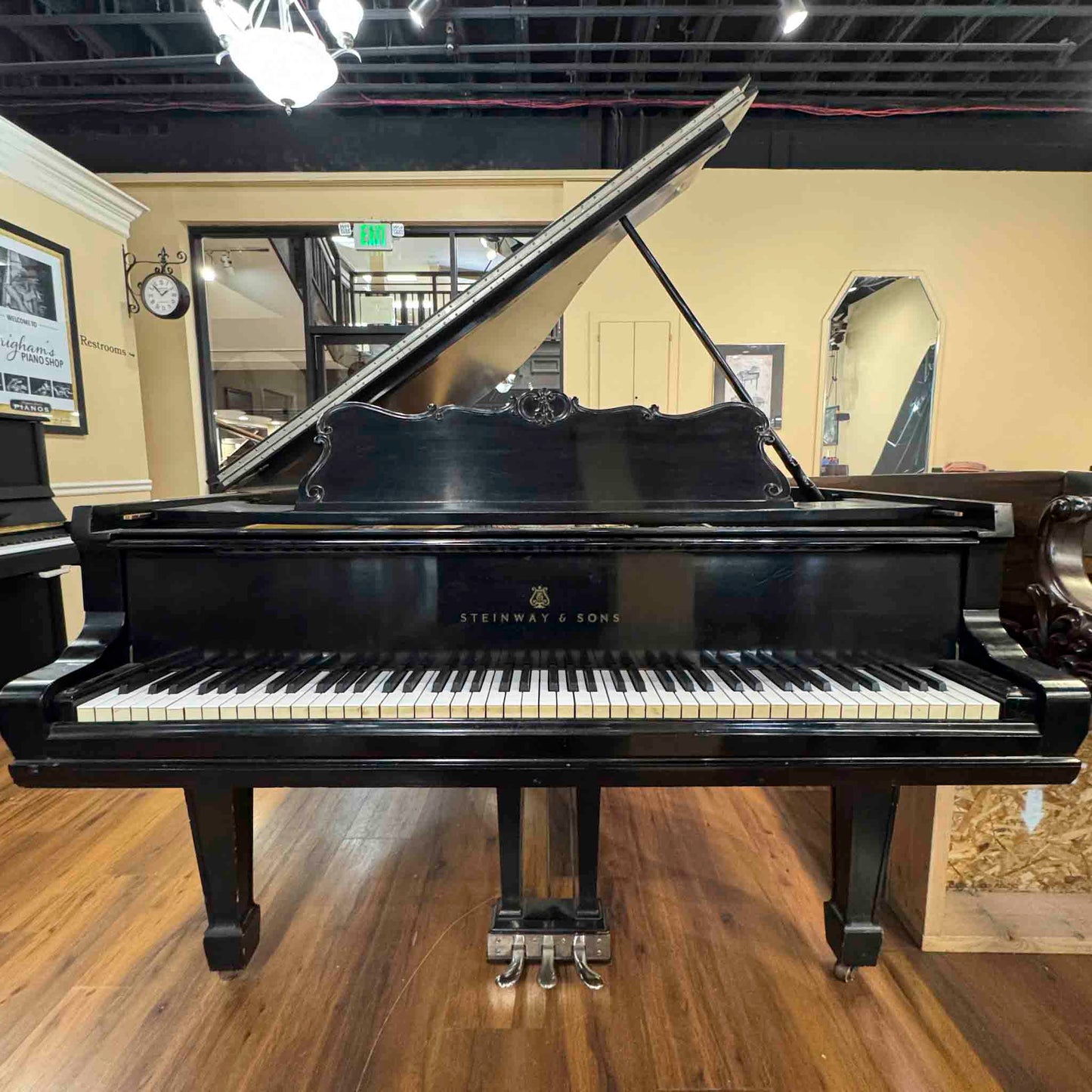 CURRENT SHOP WORK 1899 Steinway & Sons Model A 6' Satin Black Commissioned Grand Piano