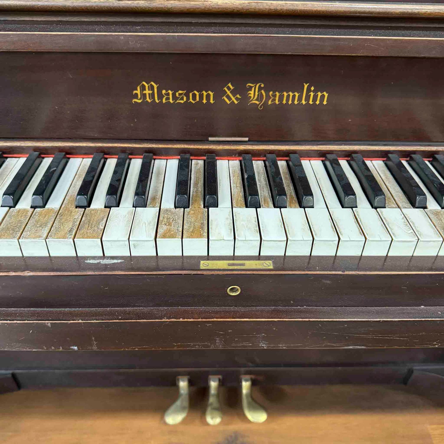 CURRENT SHOP WORK 1905 Mason & Hamlin Wood Finish 52" Commissioned Upright Piano
