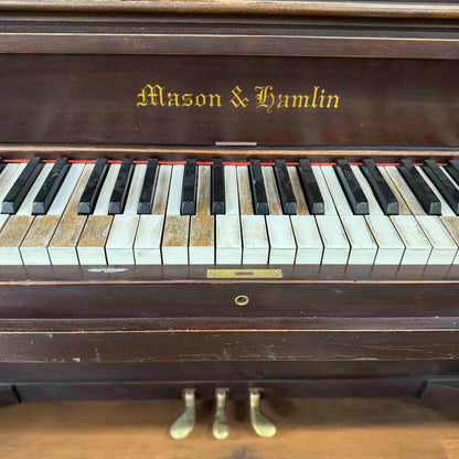 CURRENT SHOP WORK 1905 Mason & Hamlin Wood Finish 52" Commissioned Upright Piano