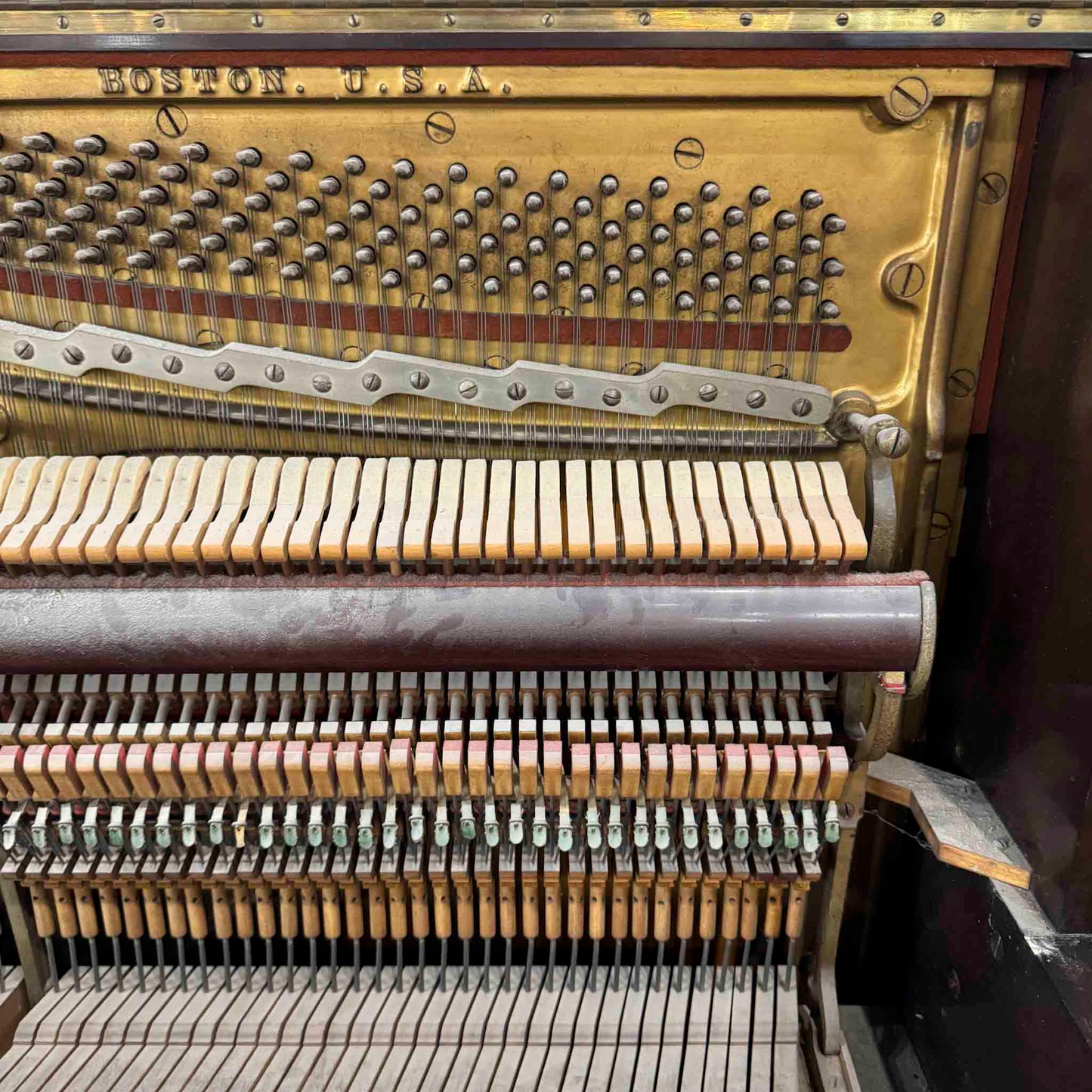 CURRENT SHOP WORK 1905 Mason & Hamlin Wood Finish 52" Commissioned Upright Piano