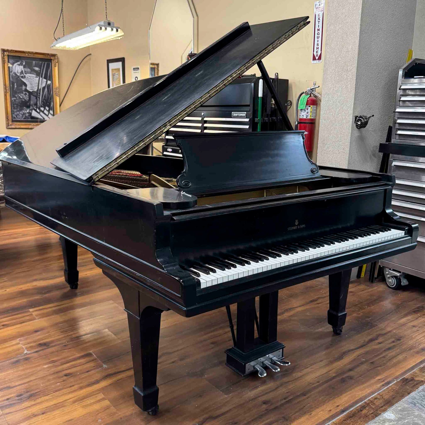 CURRENT SHOP WORK 1917 Steinway & Sons Model B 6'11" Satin Black Commissioned Grand Piano