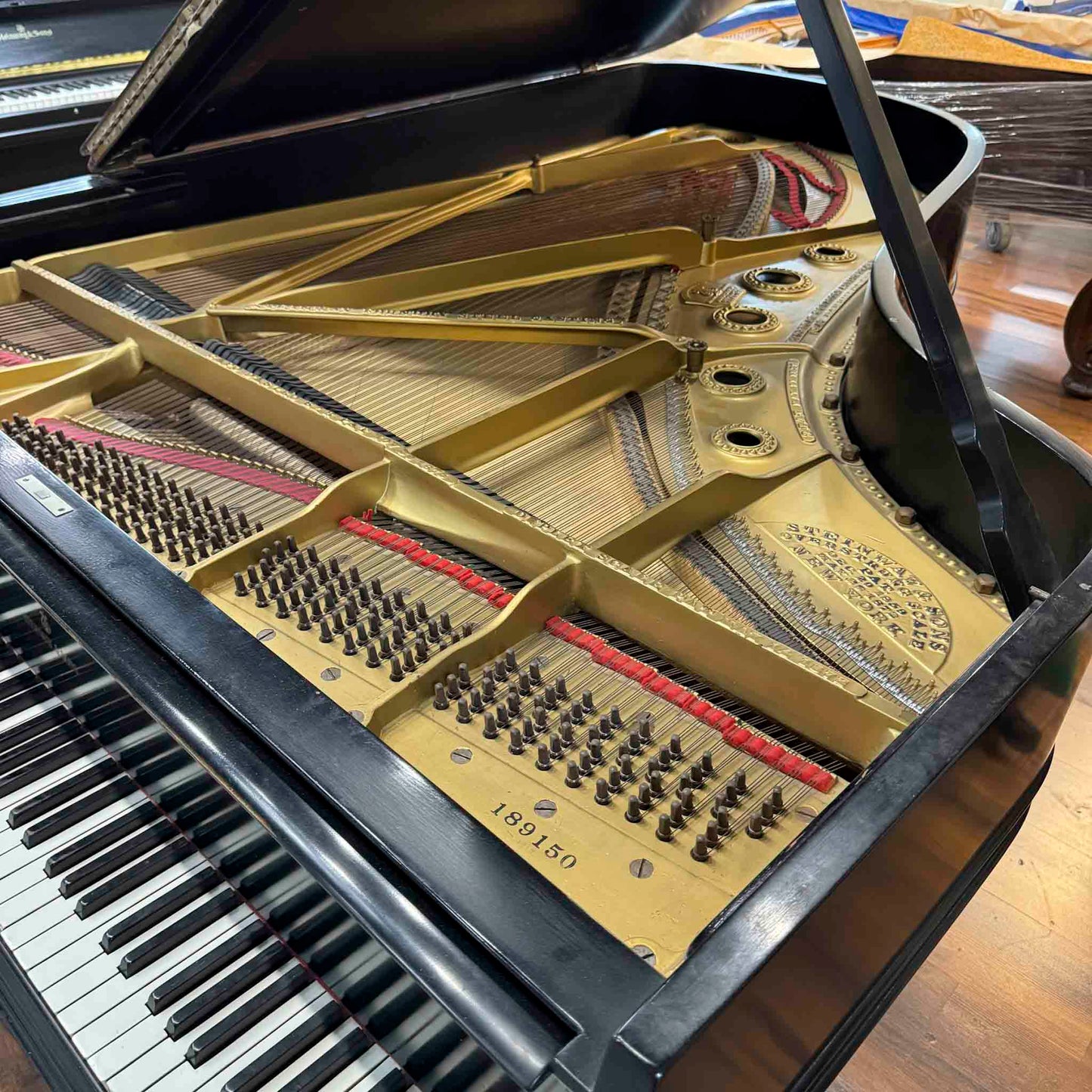 CURRENT SHOP WORK 1917 Steinway & Sons Model B 6'11" Satin Black Commissioned Grand Piano