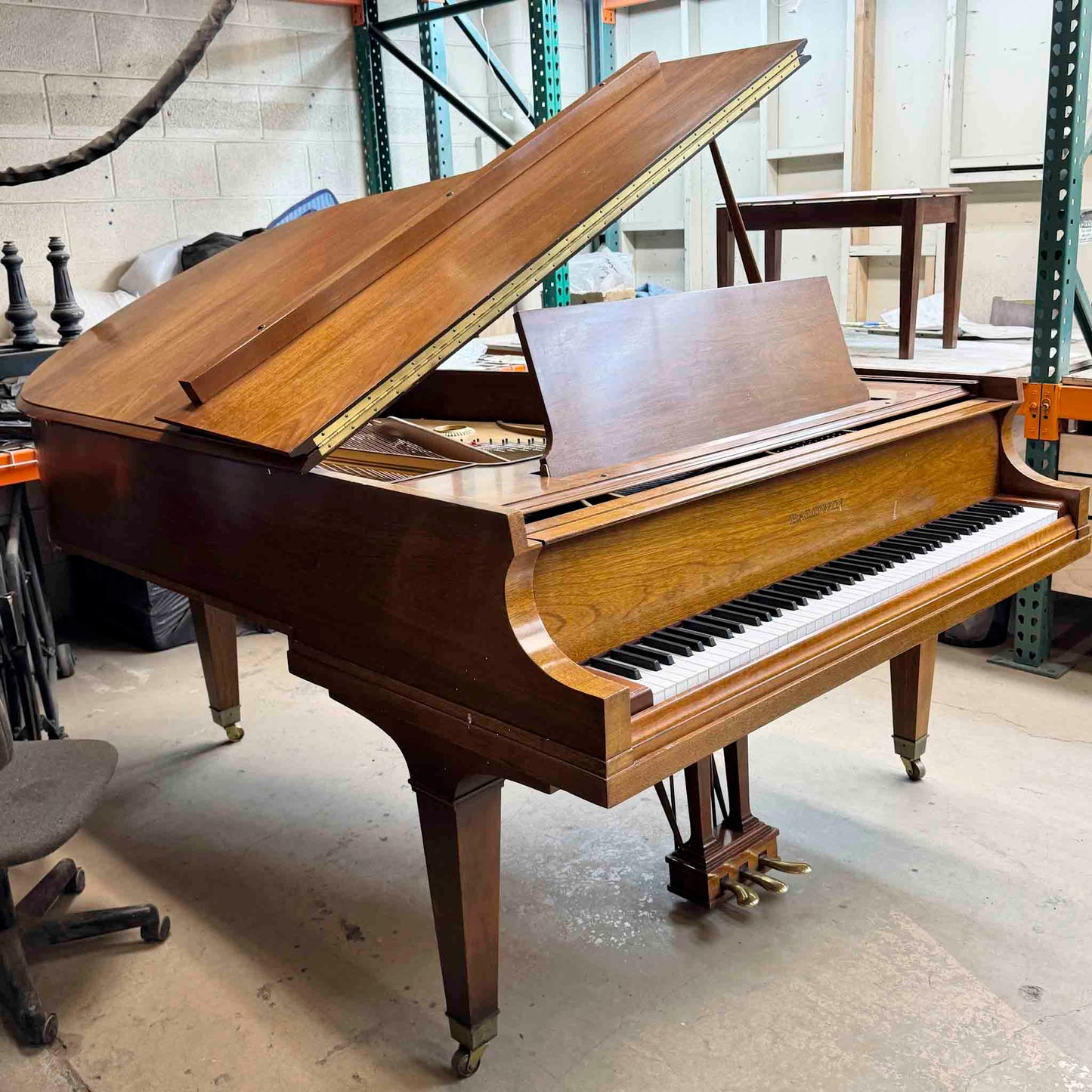 CURRENT SHOP WORK 1970 Baldwin Model L 6'3" Walnut Finish Commissioned Grand Piano