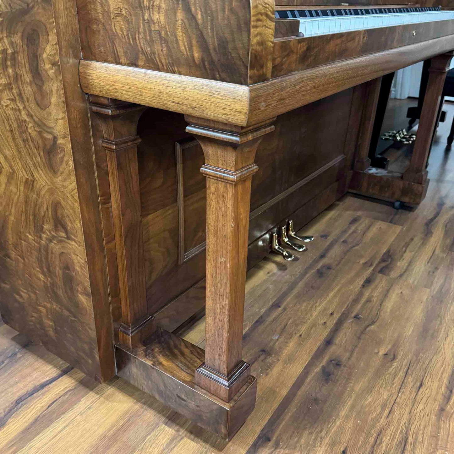 1919 Kreiter 57" Wood Finish Upright Piano with Self-Playing QRS System