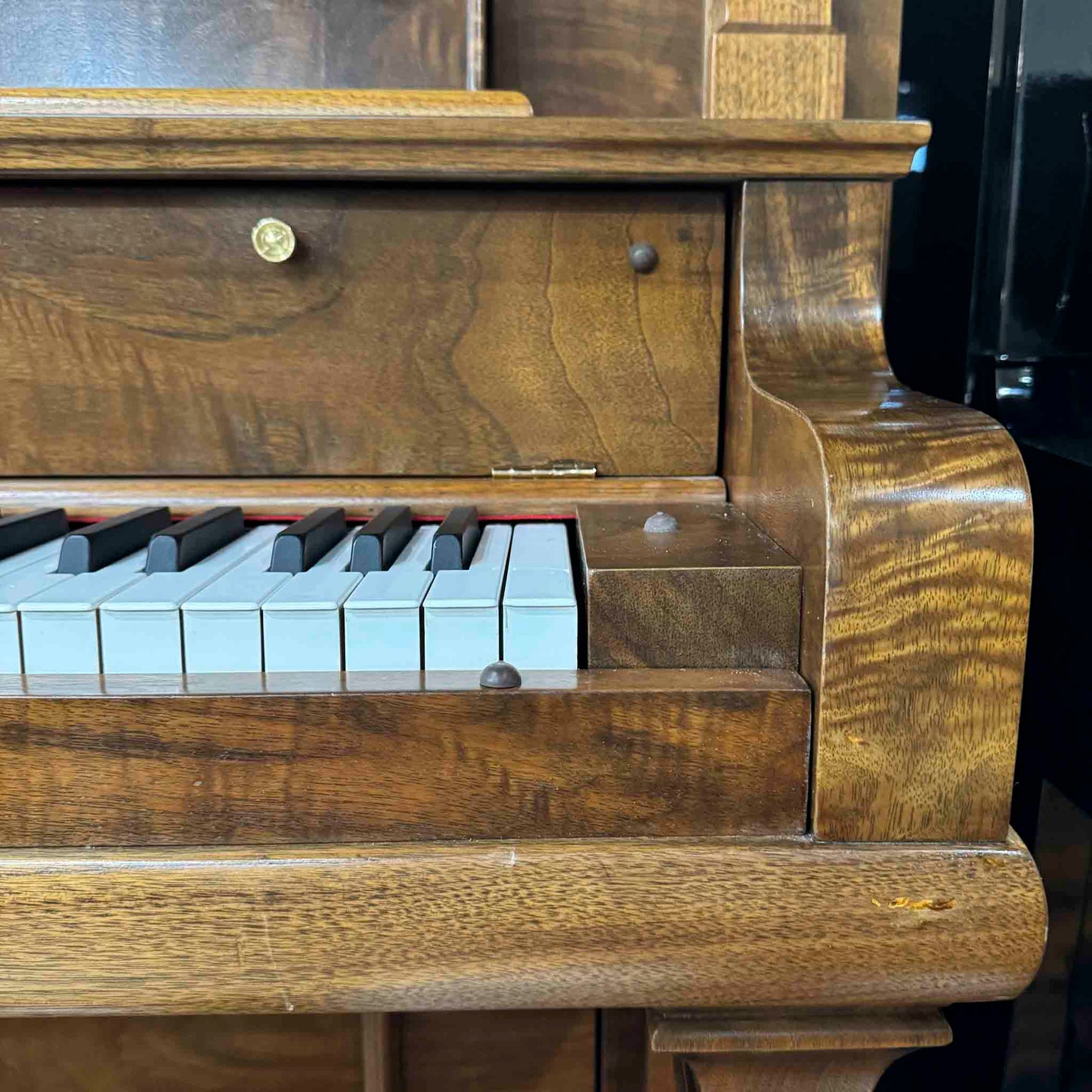1919 Kreiter 57" Wood Finish Upright Piano with Self-Playing QRS System