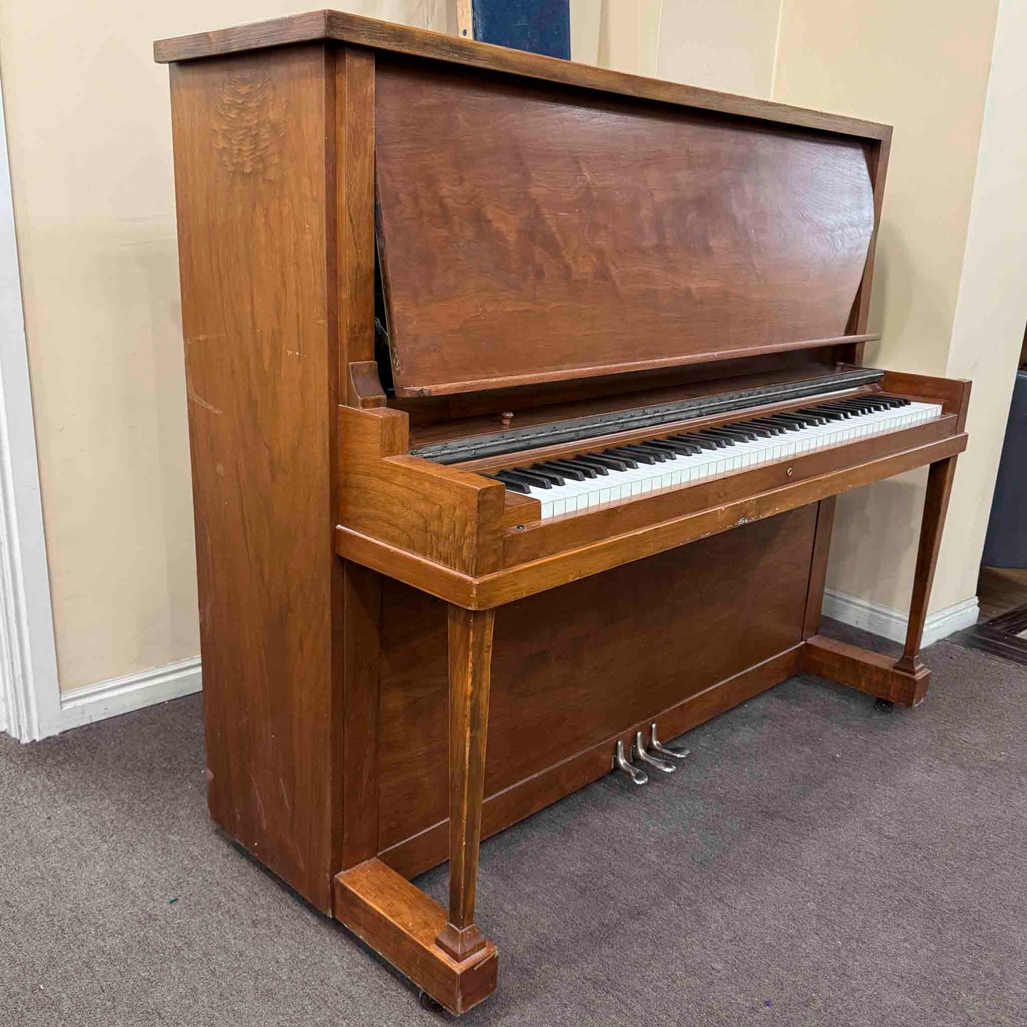 CURRENT SHOP WORK 1920 Howard 51" Wood Finish Commissioned Upright Piano
