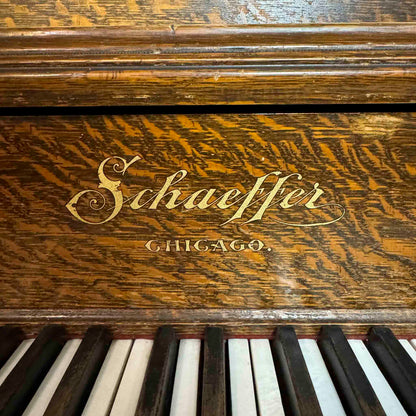 CURRENT SHOP WORK 1902 Schaeffer 55" Wood Finish Commissioned Upright Piano