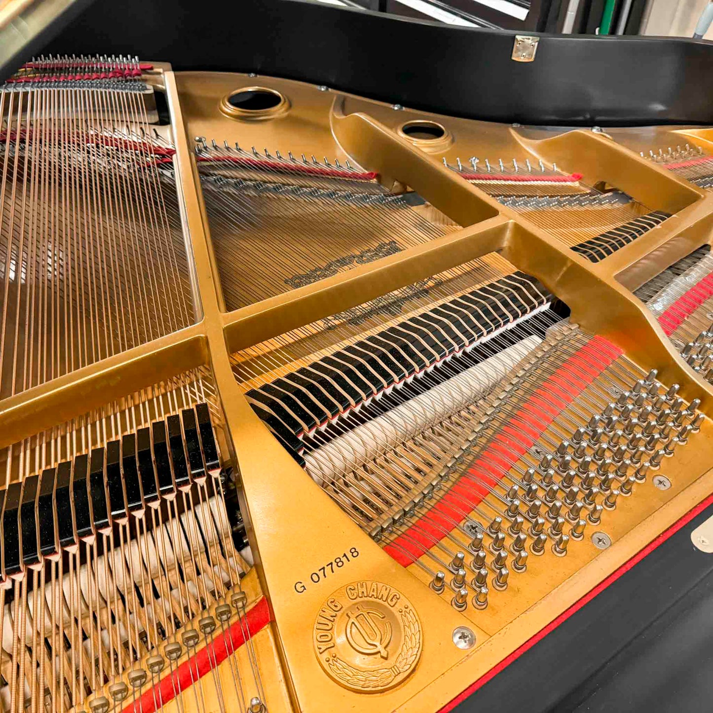 1993 Young Chang G-150 4'11" Satin Black Baby Grand Piano with QRS Self Playing System