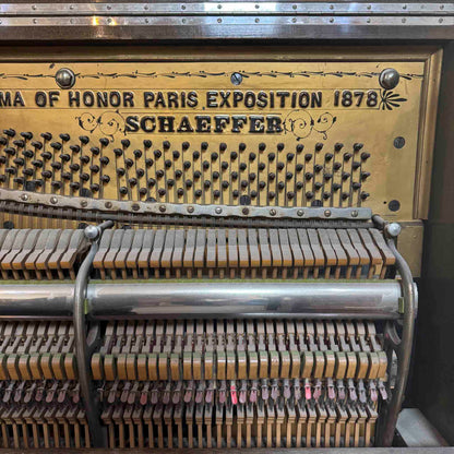 CURRENT SHOP WORK 1902 Schaeffer 55" Wood Finish Commissioned Upright Piano