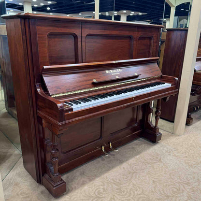 1900 Knabe 54" Wood Finish Upright Piano with Self-Playing QRS System