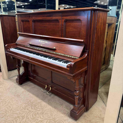 1900 Knabe 54" Wood Finish Upright Piano with Self-Playing QRS System