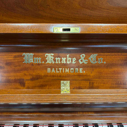1900 Knabe 54" Wood Finish Upright Piano with Self-Playing QRS System