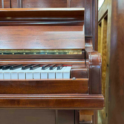 1900 Knabe 54" Wood Finish Upright Piano with Self-Playing QRS System