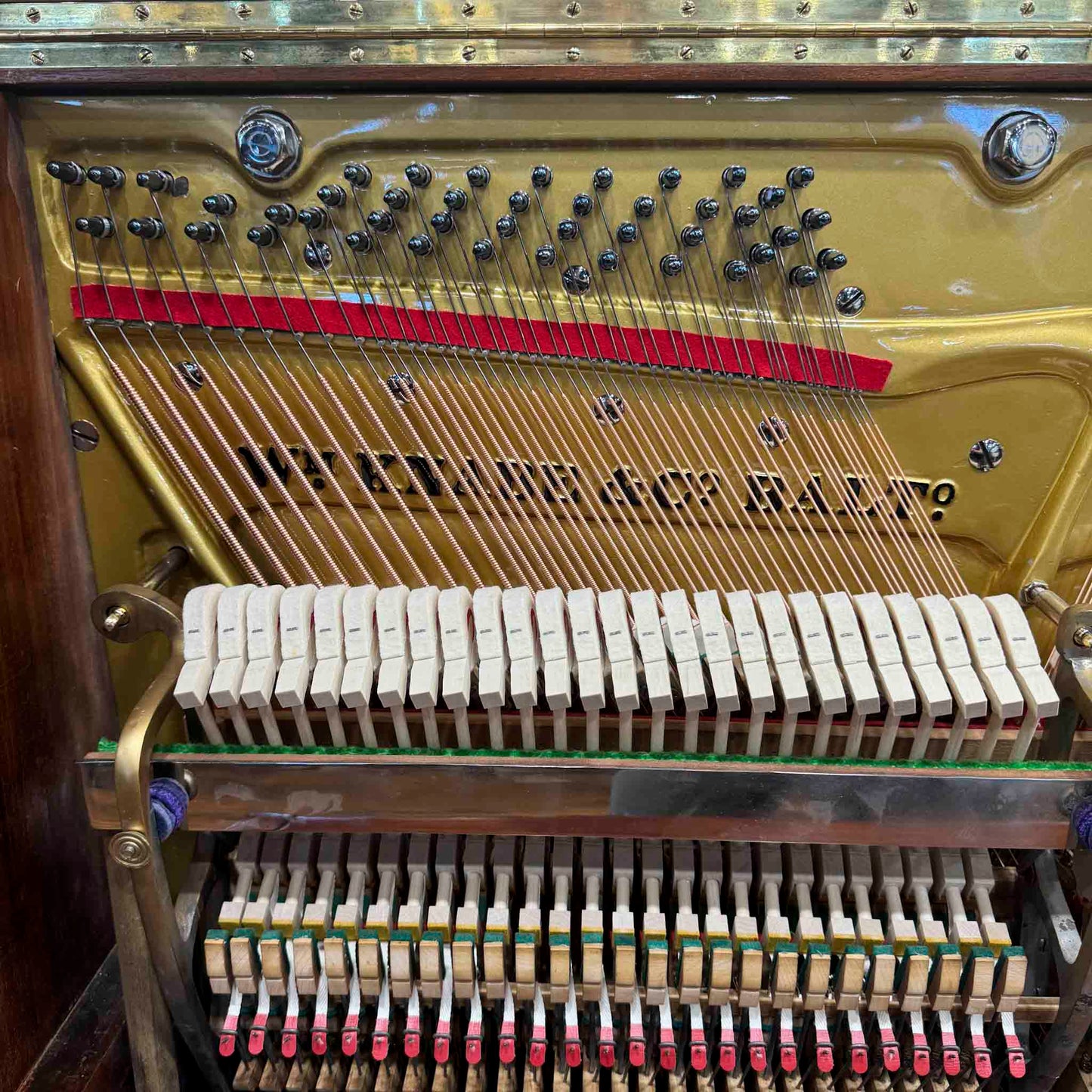 1900 Knabe 54" Wood Finish Upright Piano with Self-Playing QRS System