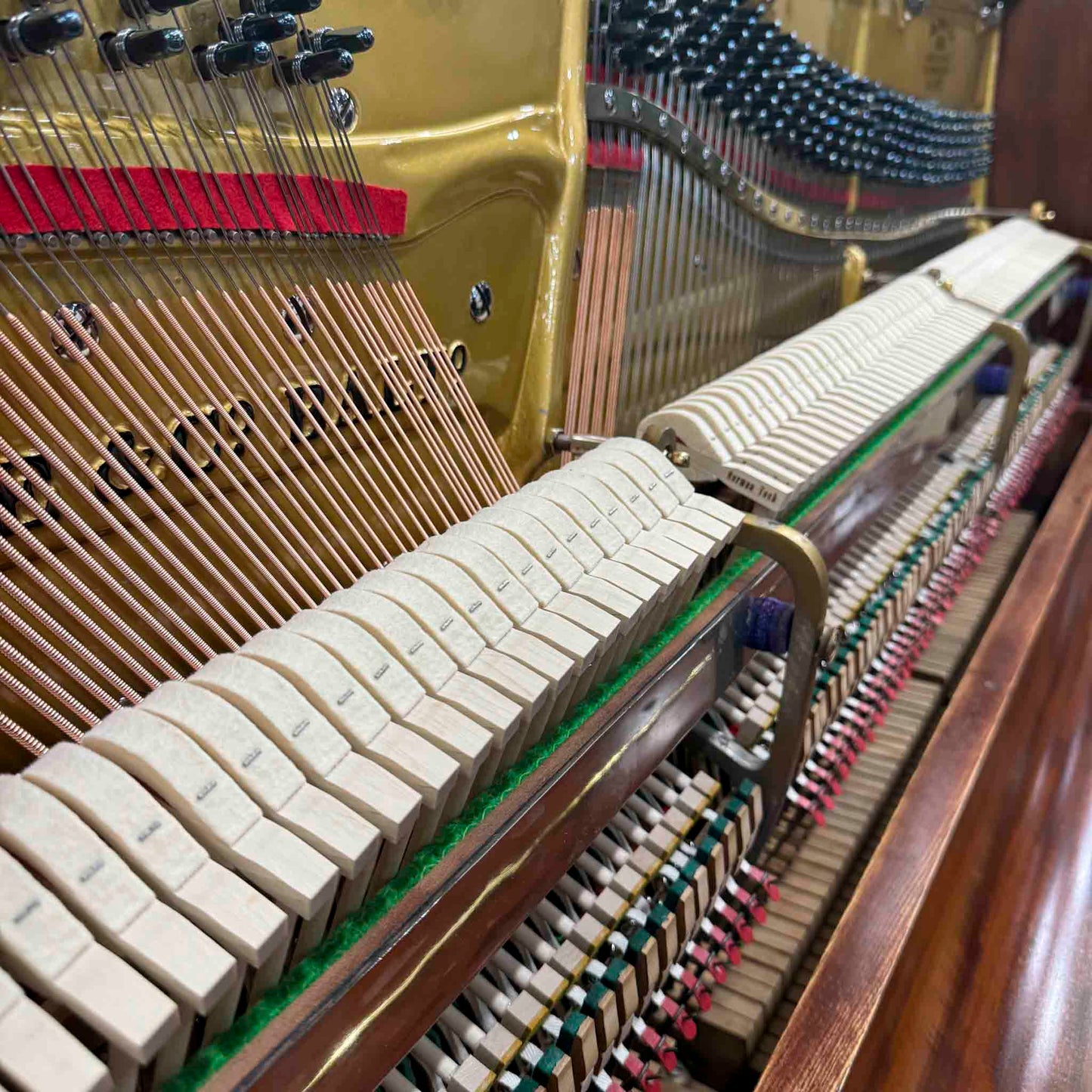 1900 Knabe 54" Wood Finish Upright Piano with Self-Playing QRS System