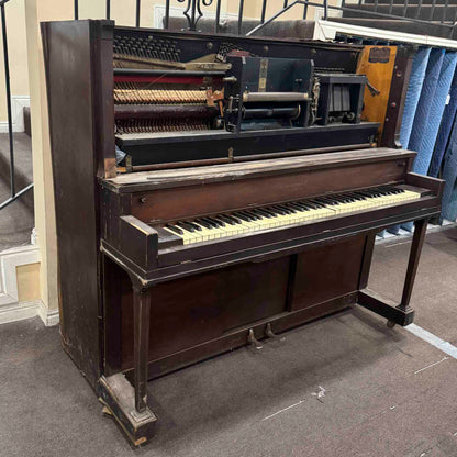 CURRENT SHOP WORK 1928 Gulbransen 54" Wood Finish Commissioned Upright Vintage Player Piano