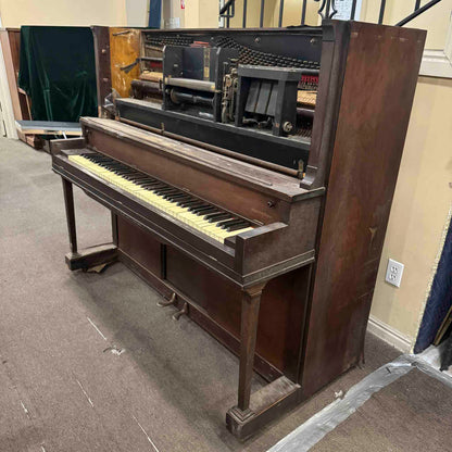 CURRENT SHOP WORK 1928 Gulbransen 54" Wood Finish Commissioned Upright Vintage Player Piano