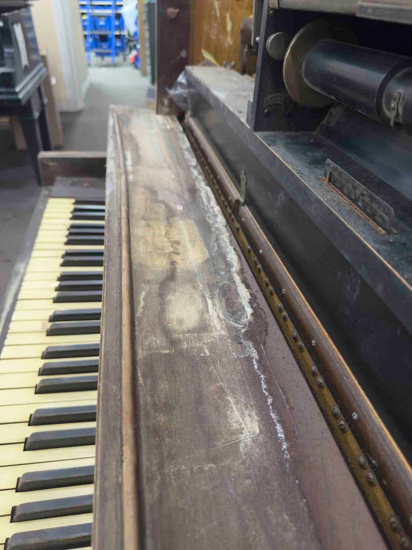 CURRENT SHOP WORK 1928 Gulbransen 54" Wood Finish Commissioned Upright Vintage Player Piano