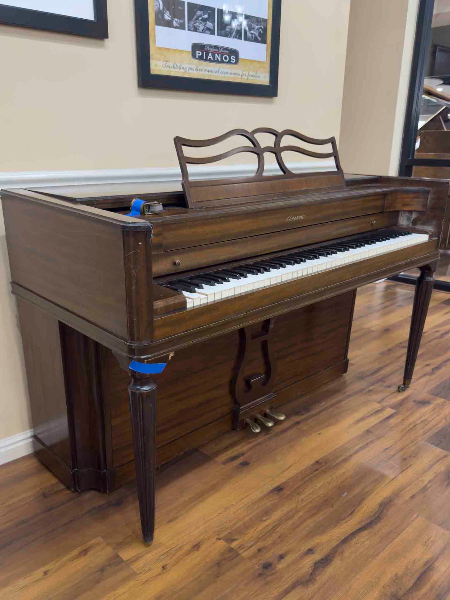 CURRENT SHOP WORK 1945 Baldwin Acrosonic 36" Wood Finish Commissioned Spinet Piano