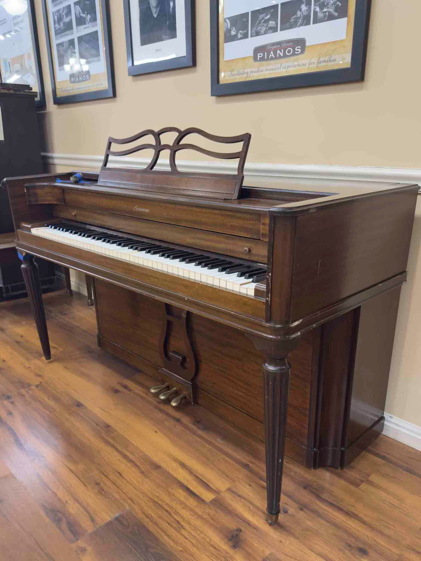 CURRENT SHOP WORK 1945 Baldwin Acrosonic 36" Wood Finish Commissioned Spinet Piano