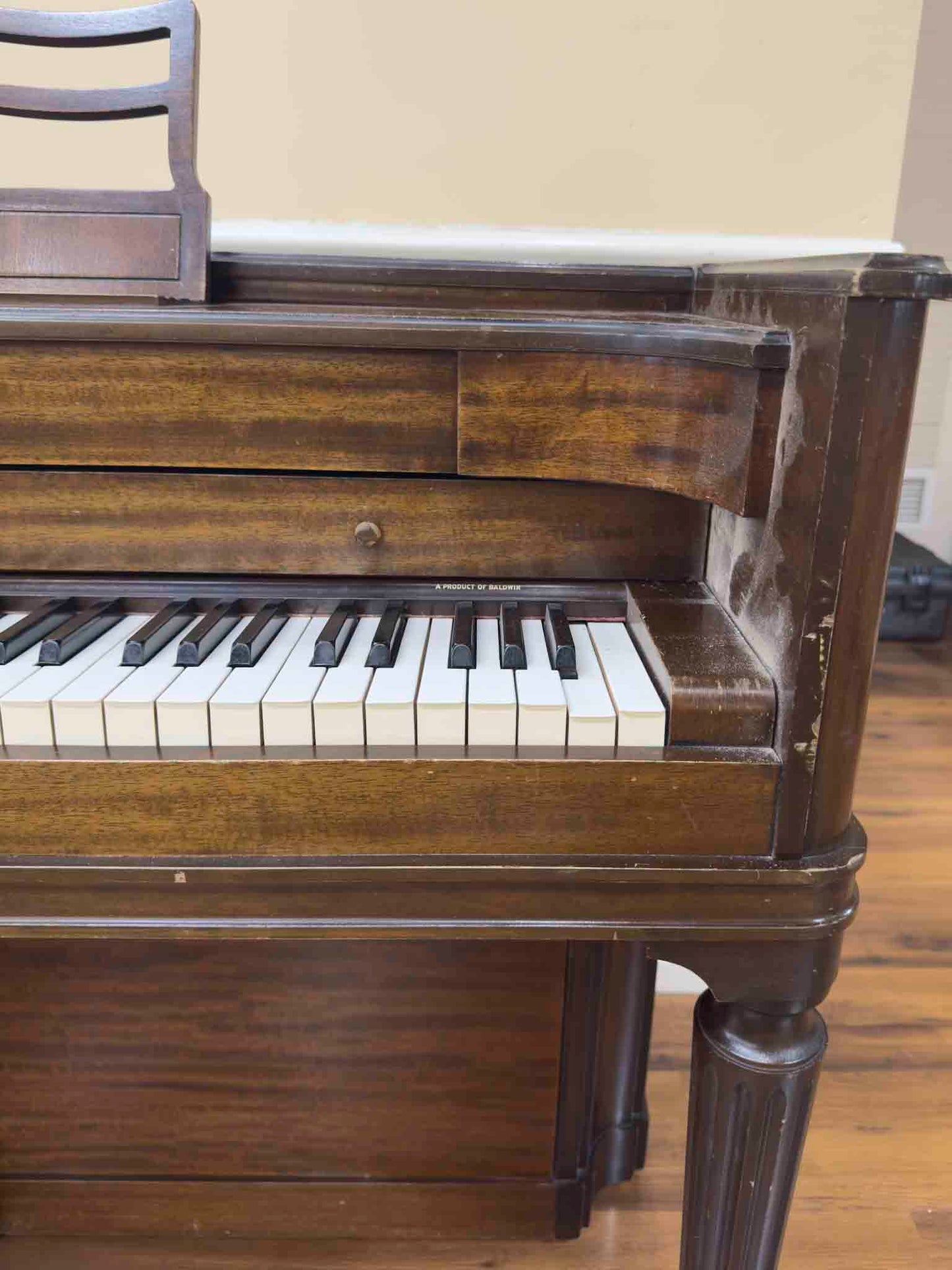 CURRENT SHOP WORK 1945 Baldwin Acrosonic 36" Wood Finish Commissioned Spinet Piano