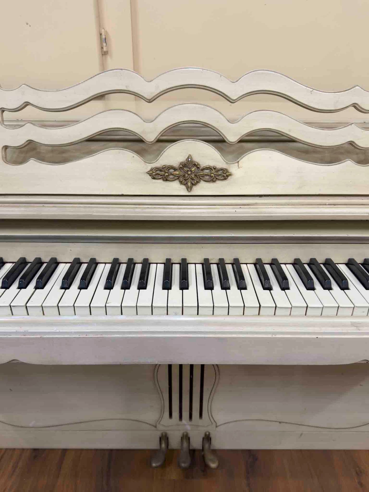 CURRENT SHOP WORK 1972 Wurlitzer 36" White Finish Commissioned Spinet Piano