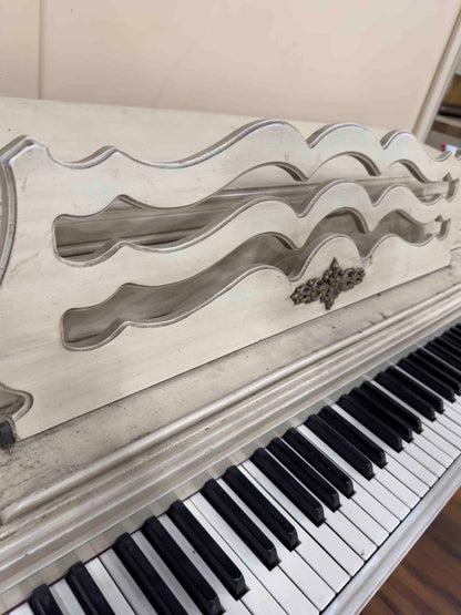 CURRENT SHOP WORK 1972 Wurlitzer 36" White Finish Commissioned Spinet Piano