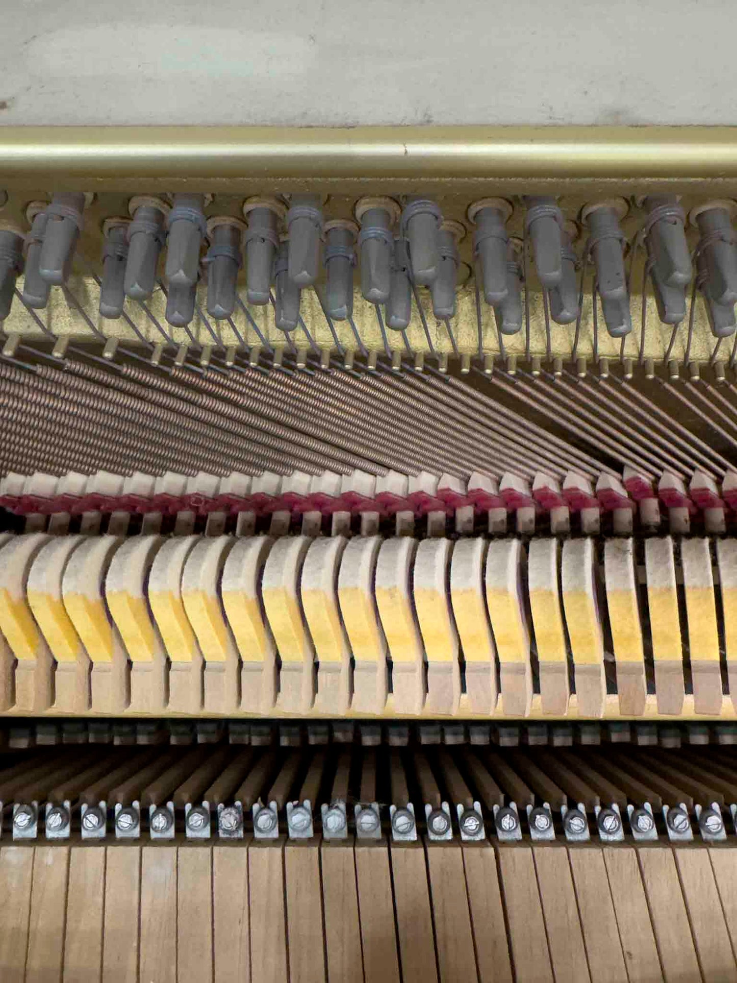 CURRENT SHOP WORK 1972 Wurlitzer 36" White Finish Commissioned Spinet Piano