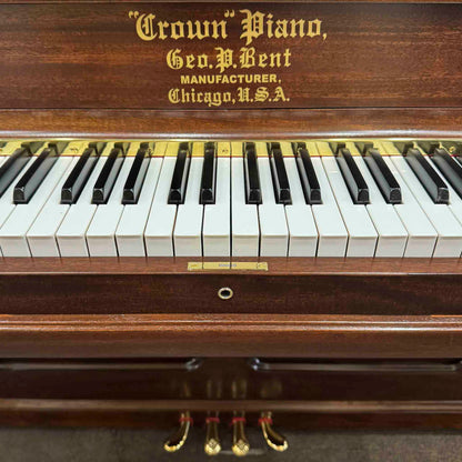 CURRENT SHOP WORK 1896 Crown 57" Wood Finish Commissioned Upright Piano