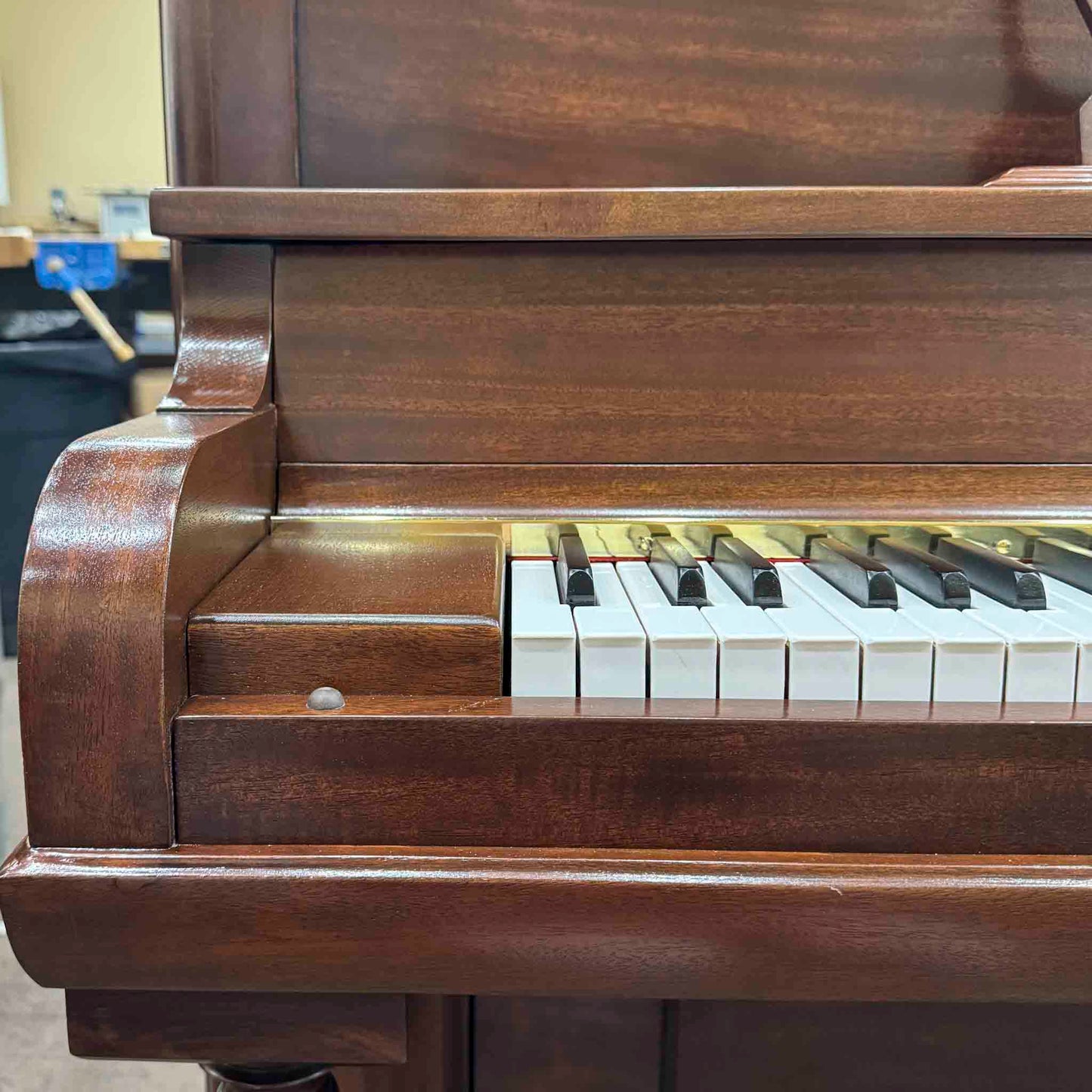 CURRENT SHOP WORK 1896 Crown 57" Wood Finish Commissioned Upright Piano