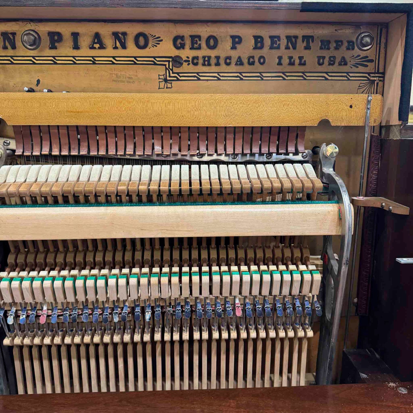 CURRENT SHOP WORK 1896 Crown 57" Wood Finish Commissioned Upright Piano