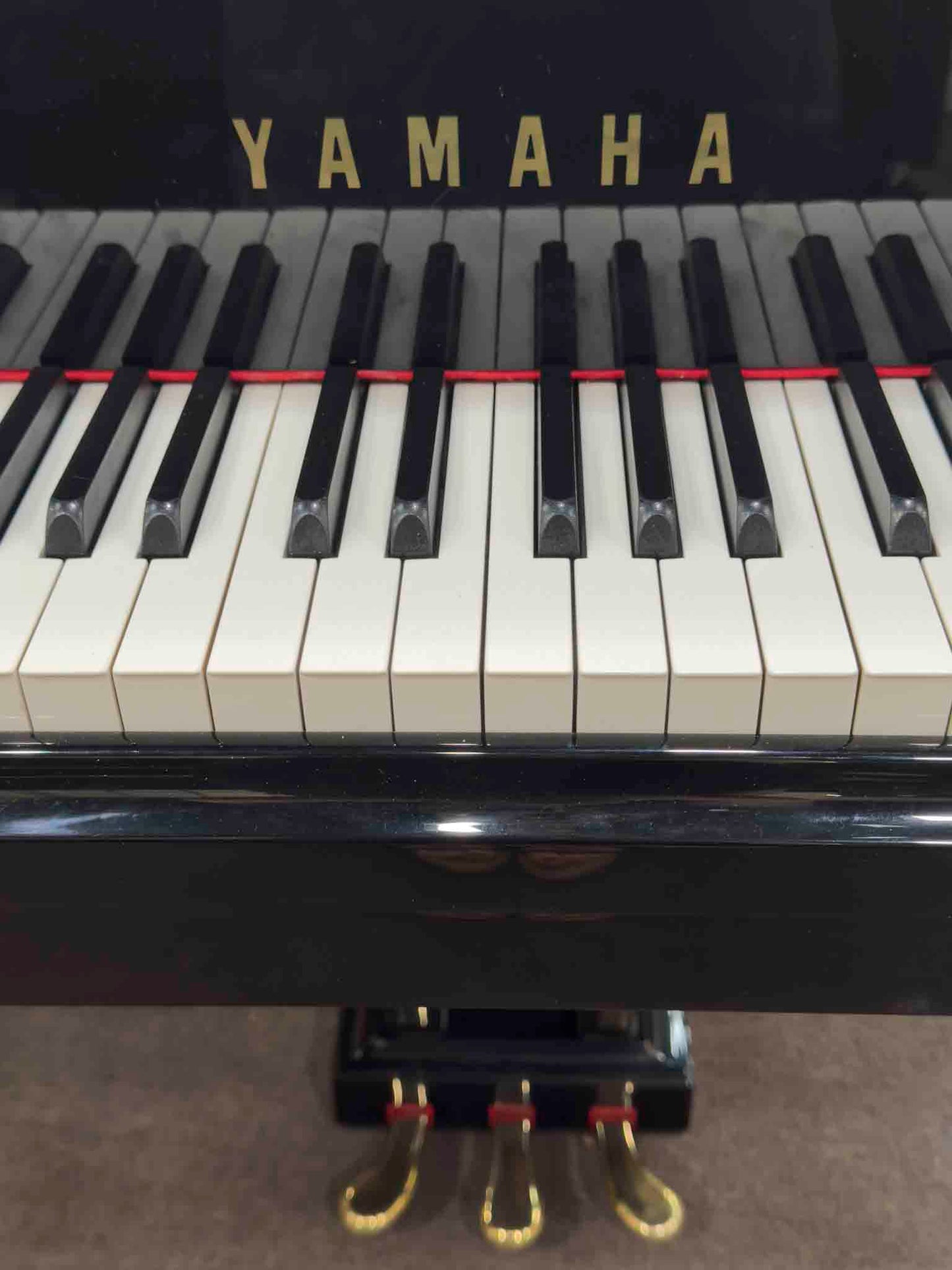 CURRENT SHOP WORK 2001 Yamaha C3 6'1" Polished Black Commissioned Grand Piano with Self-Playing QRS System