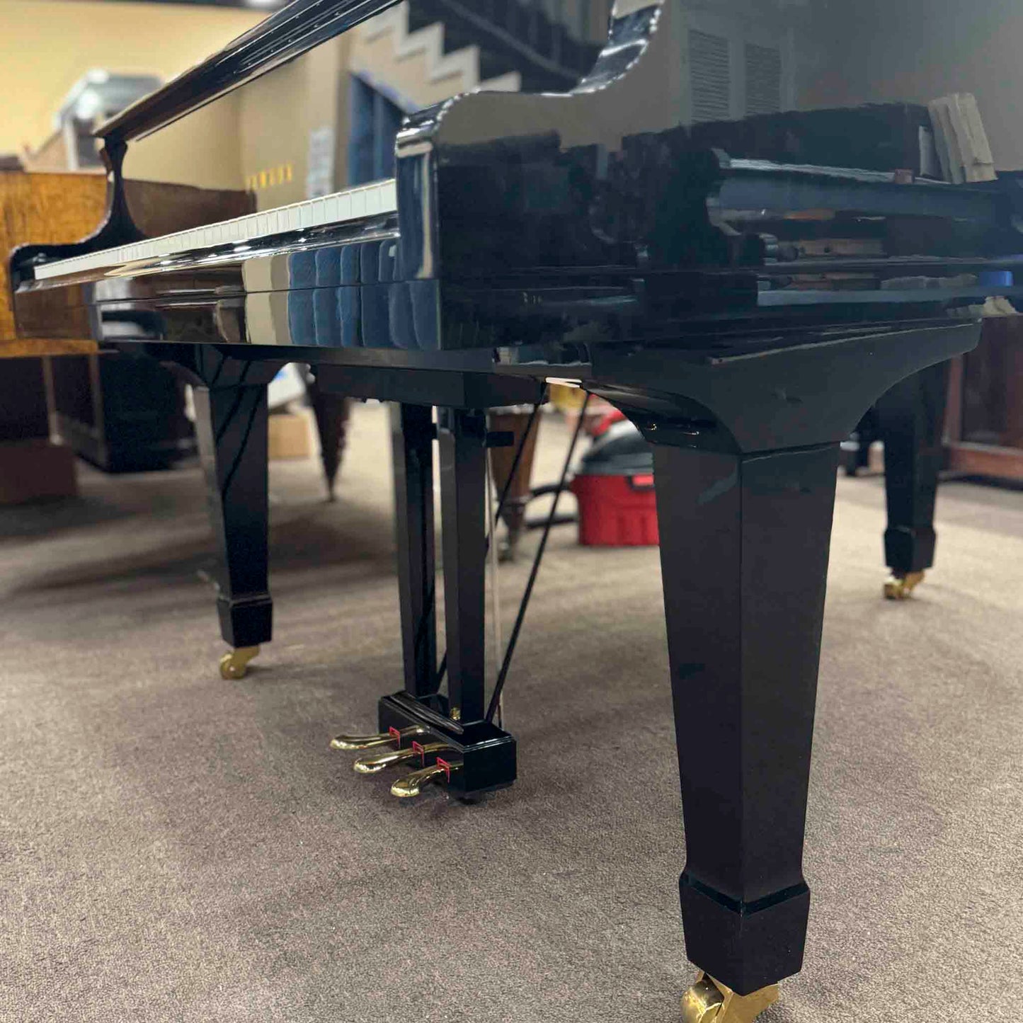 CURRENT SHOP WORK 2001 Yamaha C3 6'1" Polished Black Commissioned Grand Piano with Self-Playing QRS System