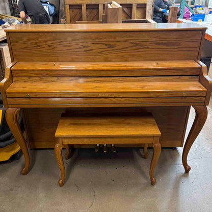 CURRENT SHOP WORK 1963 Kawai 508 Decorator 44" Oak Finish Commissioned Console Piano