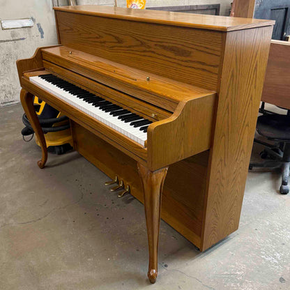 CURRENT SHOP WORK 1963 Kawai 508 Decorator 44" Oak Finish Commissioned Console Piano