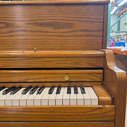 CURRENT SHOP WORK 1963 Kawai 508 Decorator 44" Oak Finish Commissioned Console Piano