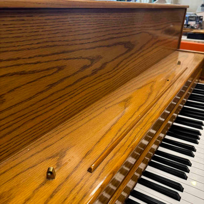 CURRENT SHOP WORK 1963 Kawai 508 Decorator 44" Oak Finish Commissioned Console Piano